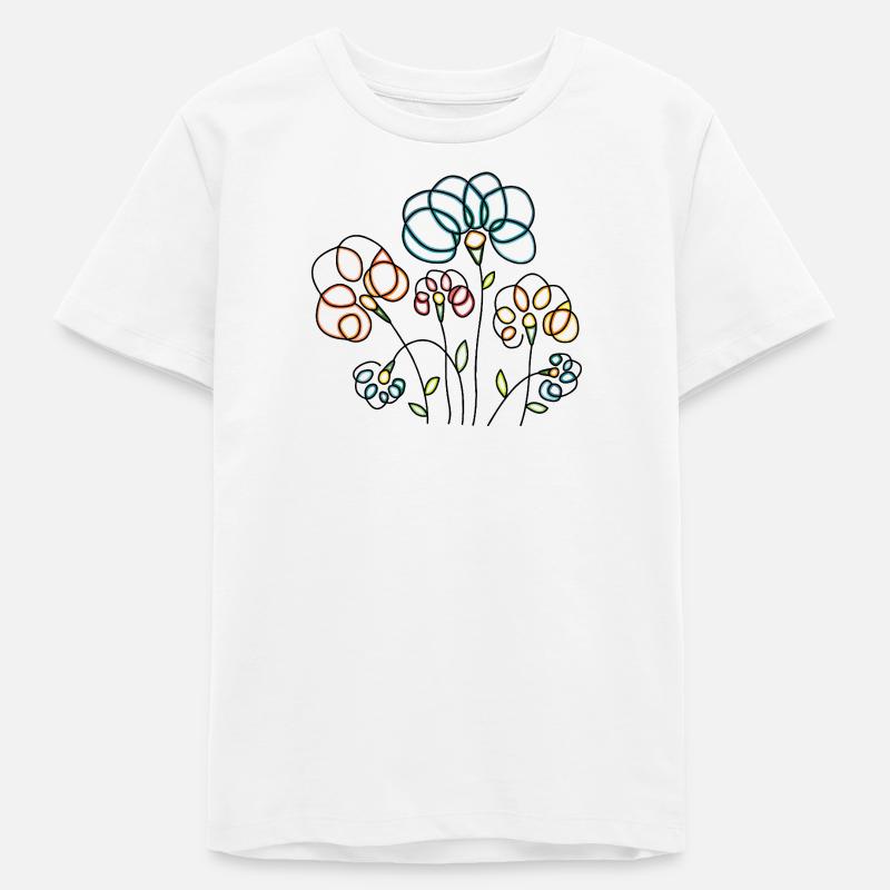Fleur - T-shirt ado bio Stanley/Stella - blanc