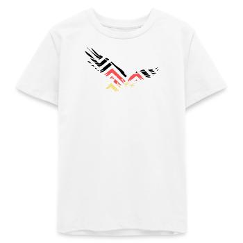 Abstrakter Adler Deutschland Fan - Teenager Organic T-Shirt Mini Creator von Stanley/Stella - Weiß - Vorne