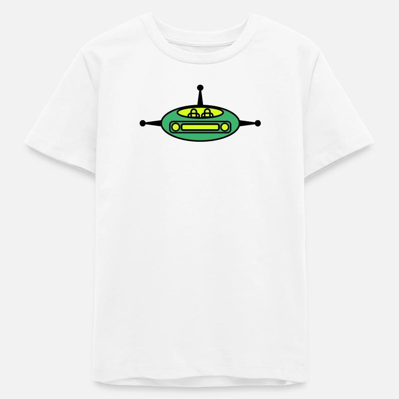 Planeur spatial - T-shirt ado bio Stanley/Stella - blanc