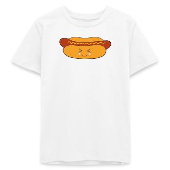 Saucisse à hot-dog - T-shirt ado bio Stanley/Stella - blanc - Devant