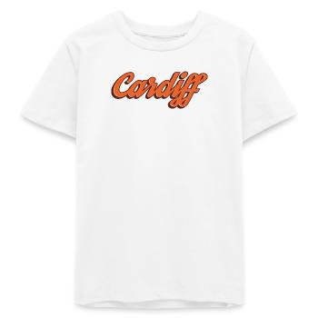 Cardiff Wales - Teens Organic T-shirt by Stanley/Stella - white - Front
