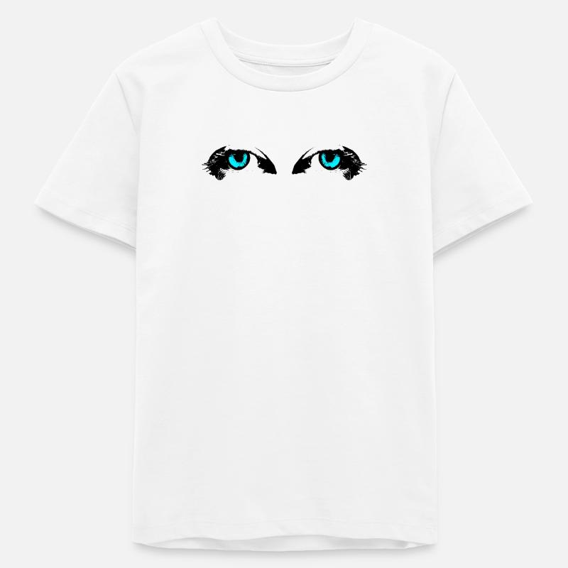 Yeux - T-shirt ado bio Stanley/Stella - blanc