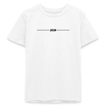 2026 - Jahr - Linie - Jahreswechsel - Teenager Organic T-Shirt Mini Creator von Stanley/Stella - Weiß - Vorne