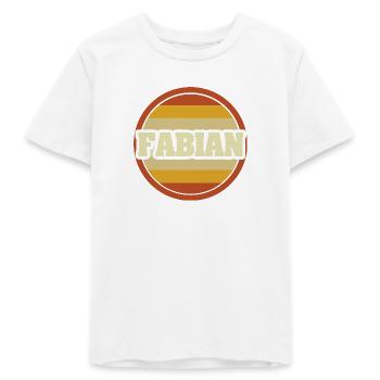 Vorname Fabian - Teenager Organic T-Shirt Mini Creator von Stanley/Stella - Weiß - Vorne