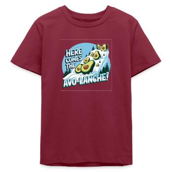 Hier kommt die Avo-Lanche - Teenager Organic T-Shirt Mini Creator von Stanley/Stella - Burgunderrot - Vorne