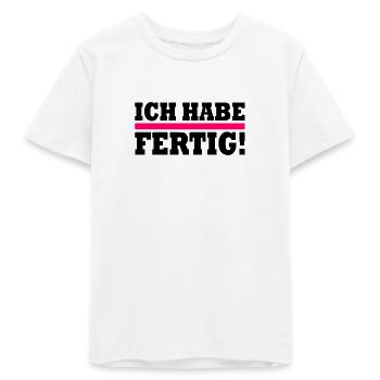 Ich habe fertig - Teenager Organic T-Shirt Mini Creator von Stanley/Stella - Weiß - Vorne