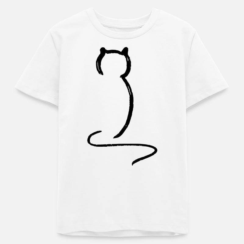 Chat - T-shirt ado bio Stanley/Stella - blanc