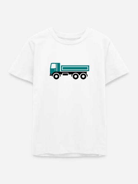 LKW, Kipper - Teenager Organic T-Shirt Mini Creator von Stanley/Stella - Weiß