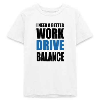 Work Drive Balance - Teenager Organic T-Shirt Mini Creator von Stanley/Stella - Weiß - Vorne