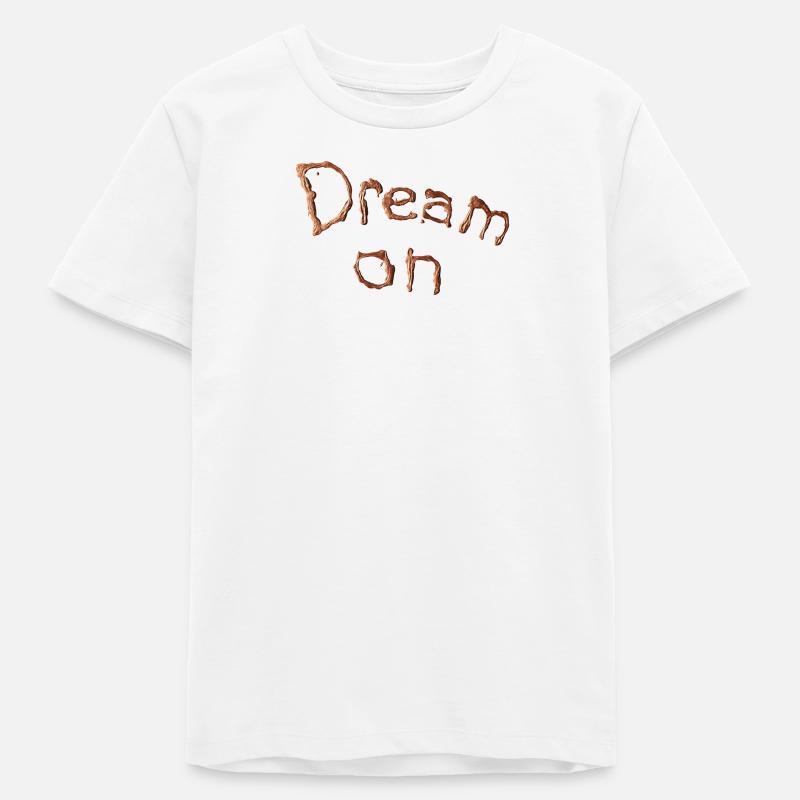 Dream on Copper Artwork - Teens Organic T-shirt by Stanley/Stella - white