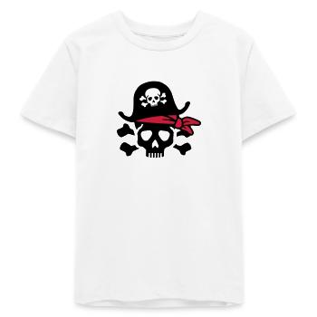 Pirat - Teenager Organic T-Shirt Mini Creator von Stanley/Stella - Weiß - Vorne