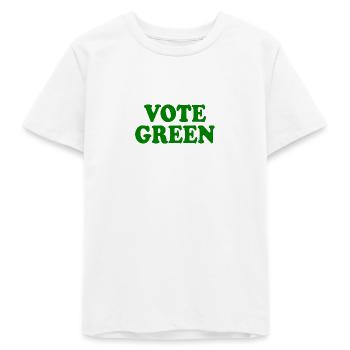 Vote green - Teens Organic T-shirt by Stanley/Stella - white - Front
