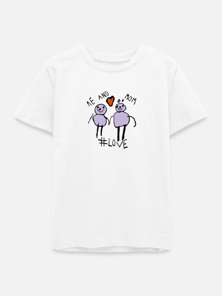 Moi et maman #Love - T-shirt ado bio Stanley/Stella - blanc