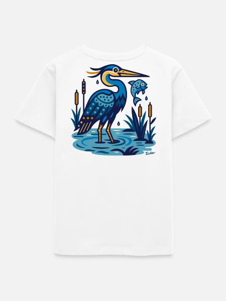 Graureiher - Teenager Organic T-Shirt Mini Creator von Stanley/Stella - Weiß