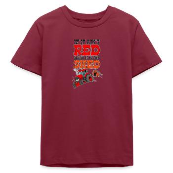 Wenn es rot aint es im Schuppen nosky weiß bo verlassen - Teenager Organic T-Shirt Mini Creator von Stanley/Stella - Burgunderrot - Vorne
