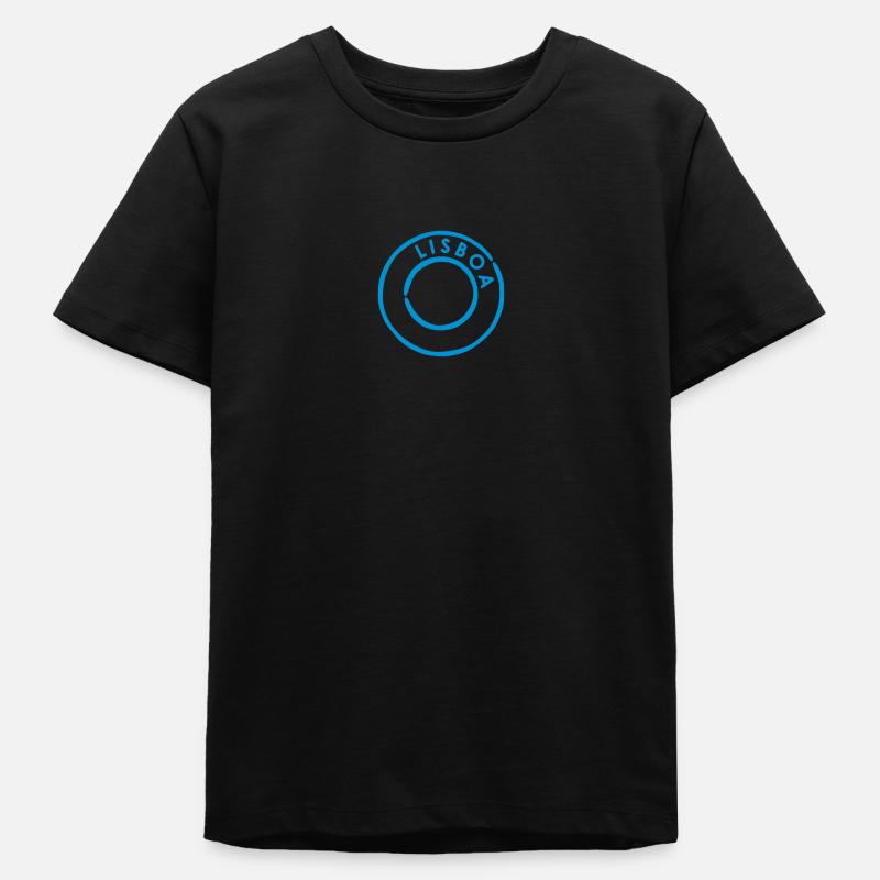 Lisboa Postmark - Teens Organic T-shirt by Stanley/Stella - black