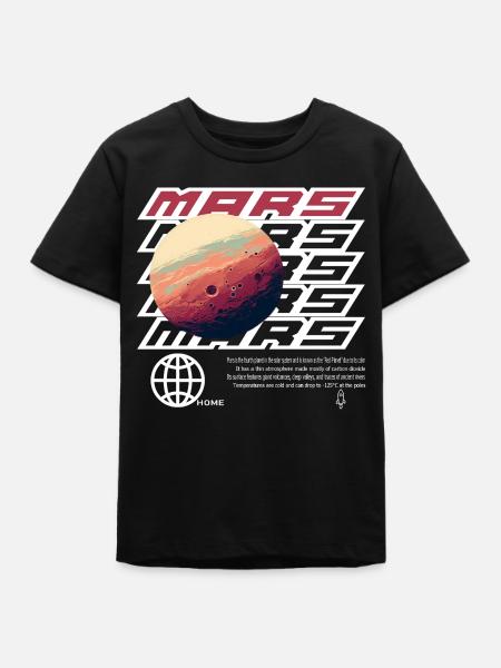 Mars - Teenager Organic T-Shirt Mini Creator von Stanley/Stella - Schwarz
