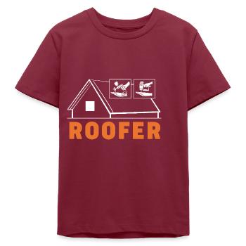 Dachdecker - Teenager Organic T-Shirt Mini Creator von Stanley/Stella - Burgunderrot - Vorne