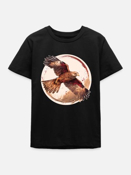 Rotmilan Greifvogel - Teenager Organic T-Shirt Mini Creator von Stanley/Stella - Schwarz