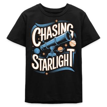 Télescope Astronomie Astrophotographie - T-shirt ado bio Stanley/Stella - noir - Devant