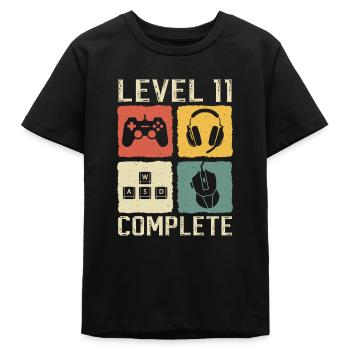11. Geburtstag Level 11 Complete Gamer 11 Jahre - Teenager Organic T-Shirt Mini Creator von Stanley/Stella - Schwarz - Vorne