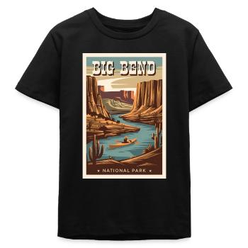 Big Bend Retro Poster Vintage Souvenir - Teens Organic T-shirt by Stanley/Stella - black - Front