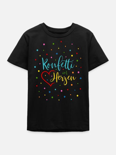 Konfetti im Herzen - Teenager Organic T-Shirt Mini Creator von Stanley/Stella - Schwarz