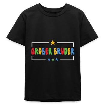 Großer Bruder 2026 Stern Süßes Geschwister - Teenager Organic T-Shirt Mini Creator von Stanley/Stella - Schwarz - Vorne