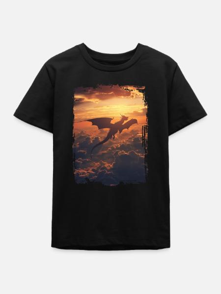 Drachen - Teenager Organic T-Shirt Mini Creator von Stanley/Stella - Schwarz
