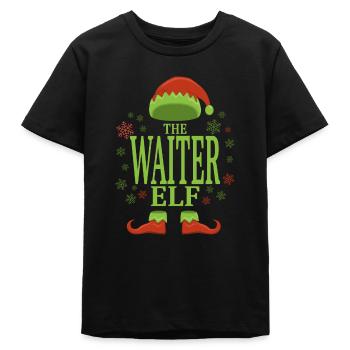 Kellner Weihnachtself - Teenager Organic T-Shirt Mini Creator von Stanley/Stella - Schwarz - Vorne