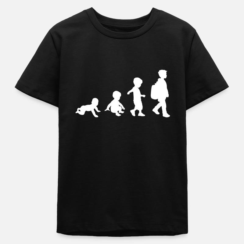School Boy Evolution - Teenager Organic T-Shirt Mini Creator von Stanley/Stella - Schwarz