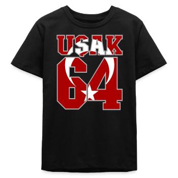 Usak 64 Türkei Flagge - Teenager Organic T-Shirt Mini Creator von Stanley/Stella - Schwarz - Vorne