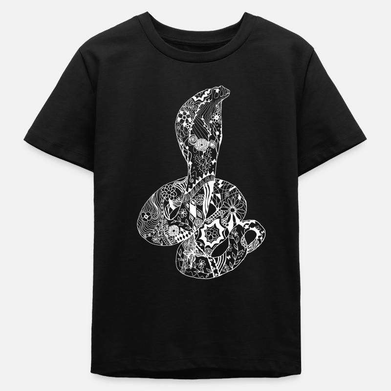 Patchwork Cobra - T-shirt ado bio Stanley/Stella - noir