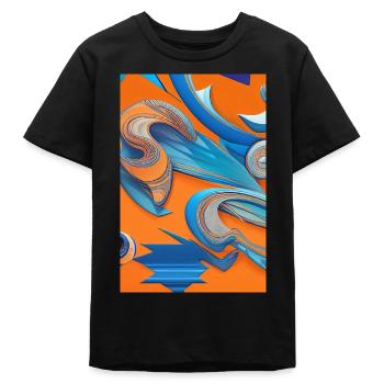 Abstrakte Kunst - Teenager Organic T-Shirt Mini Creator von Stanley/Stella - Schwarz - Vorne