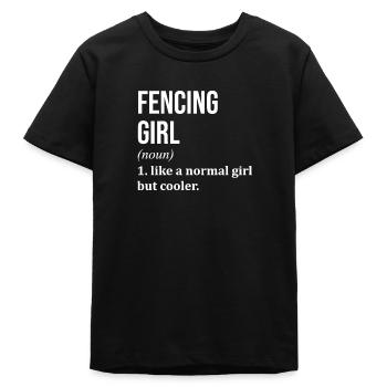 Fechten Fechten Zaun - Teenager Organic T-Shirt Mini Creator von Stanley/Stella - Schwarz - Vorne