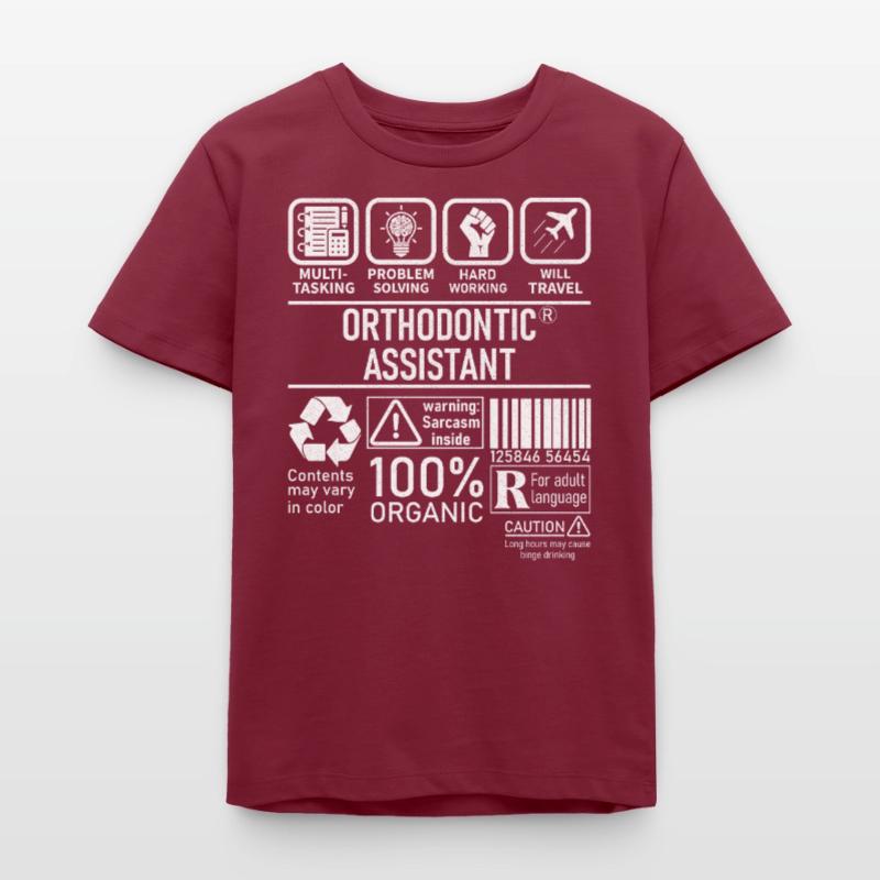 Orthodontic Assistant multi tasking problem Teens Organic T-shirt by Stanley/Stella