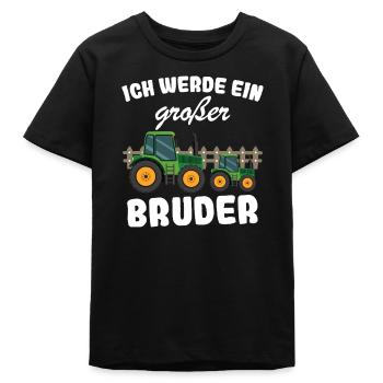 Nachwuchs Verkünden | Ich Werde Großer Bruder 2027 - Teenager Organic T-Shirt Mini Creator von Stanley/Stella - Schwarz - Vorne
