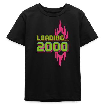 Retro Pixel Loading 2000 Design - Teenager Organic T-Shirt Mini Creator von Stanley/Stella - Schwarz - Vorne