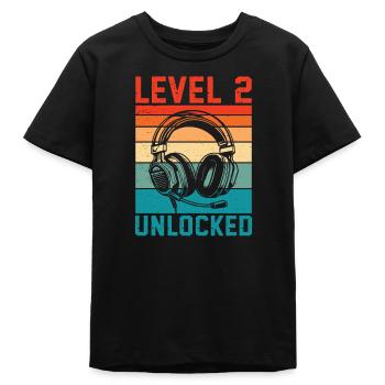 Baby 2. Geburtstag – 2 Jahre alt, Level 2 freigeschaltet - Teenager Organic T-Shirt Mini Creator von Stanley/Stella - Schwarz - Vorne