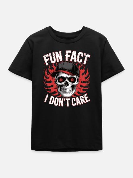 Skull Spruch Fun Fact - Teenager Organic T-Shirt Mini Creator von Stanley/Stella - Schwarz