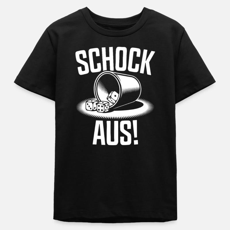 L'équipe Schocken Schock Out ! Puzzle de dés Jule - T-shirt ado bio Stanley/Stella - noir