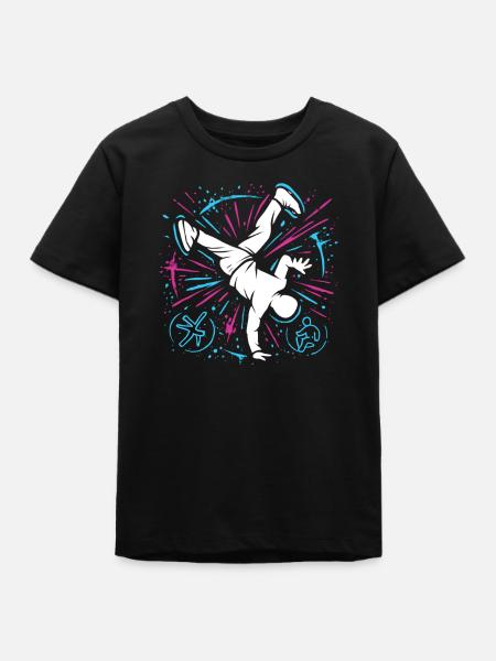 Breakdance Explosion – Streetstyle Tanz - Teenager Organic T-Shirt Mini Creator von Stanley/Stella - Schwarz