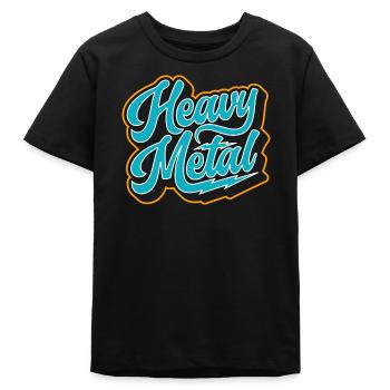 Heavy Metal Retro-Skript - Teenager Organic T-Shirt Mini Creator von Stanley/Stella - Schwarz - Vorne