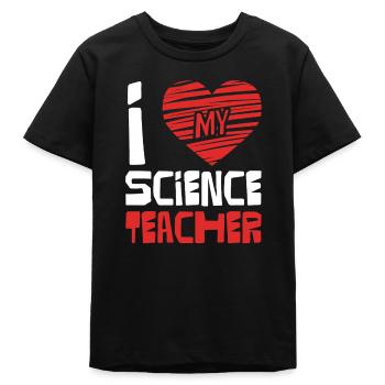 I Love Science Teacher - Teens Organic T-shirt by Stanley/Stella - black - Front