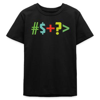 Special character - Teens Organic T-shirt by Stanley/Stella - black - Front