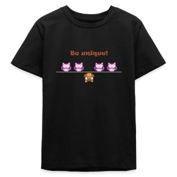 OWL unique - T-shirt ado bio Stanley/Stella - noir - Devant