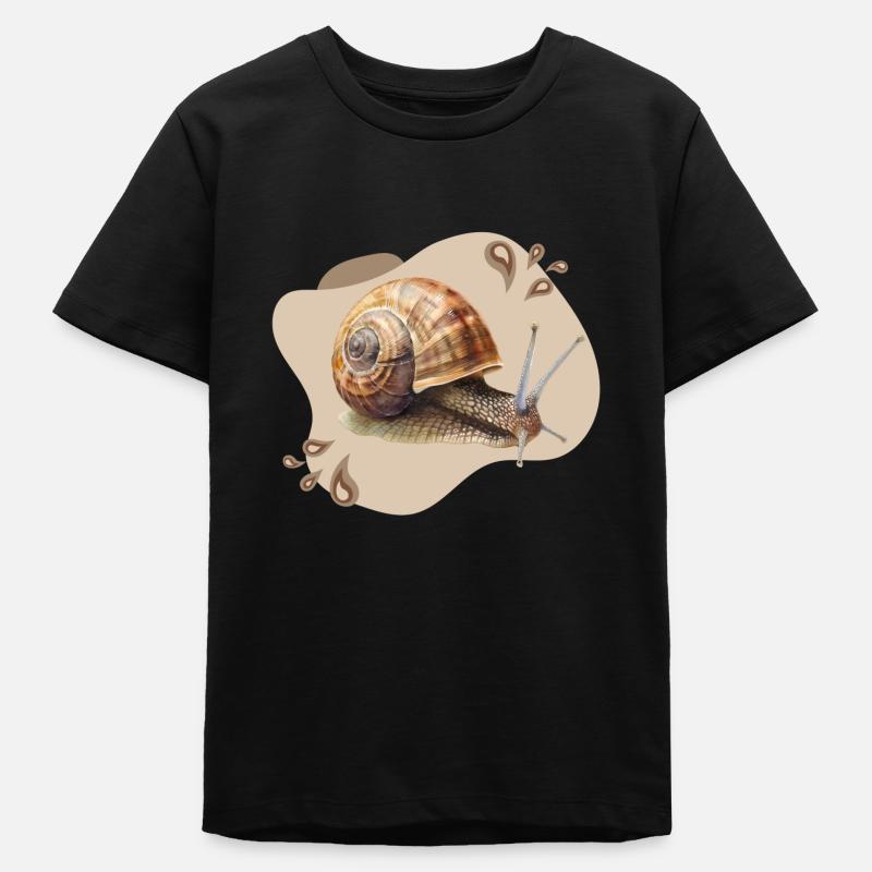 Escargot - T-shirt ado bio Stanley/Stella - noir