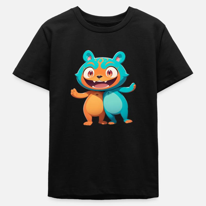 Monstre de la forêt 0790895 - T-shirt ado bio Stanley/Stella - noir