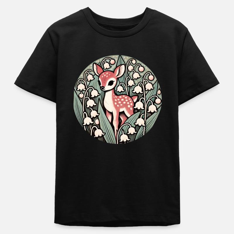 Faon - T-shirt ado bio Stanley/Stella - noir