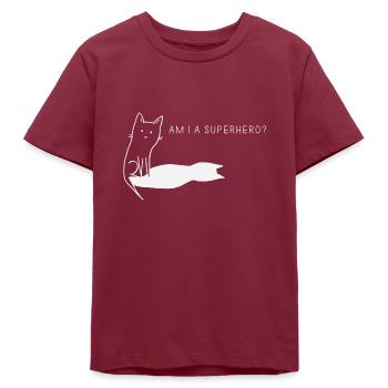 Super-héros - T-shirt ado bio Stanley/Stella - bordeaux - Devant